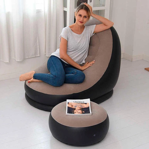 Надувне крісло з пуфом Air Sofa
